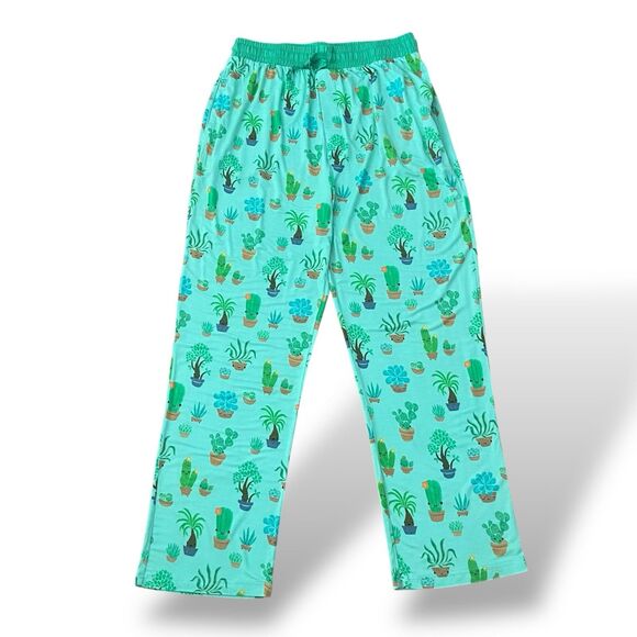 Little Sleepies Succulent Love Men Pajamas Set Size L Funny Print Short Sleeve - Picture 4 of 8